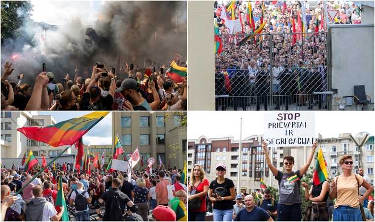 Prie Seimo atvyko riaušių policija – prieš protestuotojus panaudotos ašarinės dujos