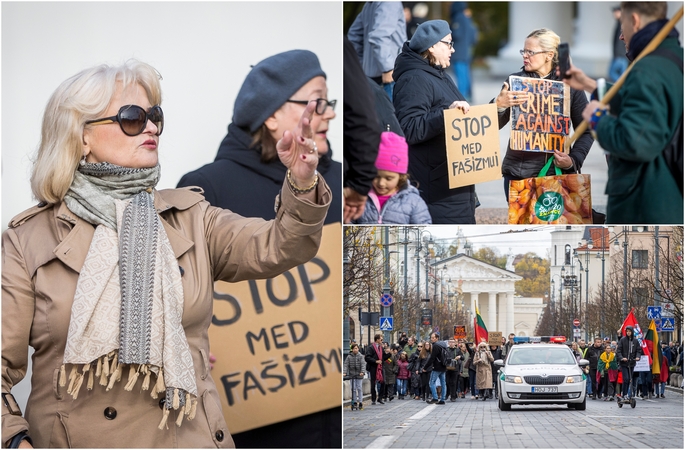 Mitingo Vilniuje organizatorė A. Astrauskaitė: negalima žmonių prievartauti
