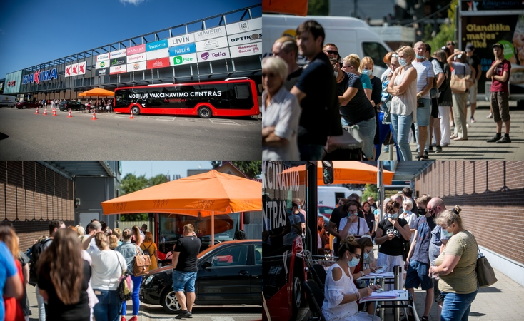 Kaunietė grįžo namo be skiepo: vakcinavimo autobusas vėlavo, o tada nusidriekė ilga eilė
