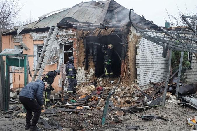Rusijos dronų ir raketų atakų Ukrainoje aukų skaičius auga