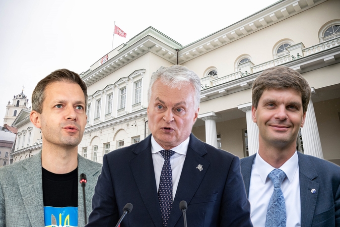 Andrius Tapinas (iš kairės), Gitanas Nausėda, Ignas Vėgėlė