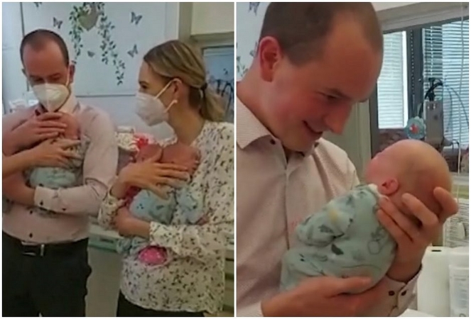 Po žinios apie gimusius keturis vaikus tėvą ištiko šokas: žmonai teko gelbėti padėtį