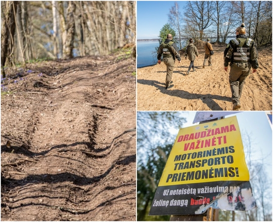Aplinkosaugininkai Kauno apylinkių miškuose gaudė keturračių vairuotojus (atnaujinta)