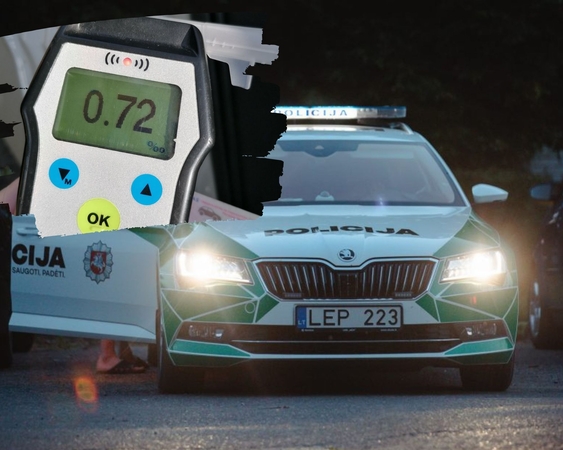Kauno pareigūnams įkliuvo etatinis pažeidėjas – šį kartą ir vėl buvo visiškai girtas