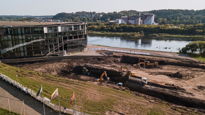 Oficialu: Nemuno saloje pradėtos vandens sporto centro statybos