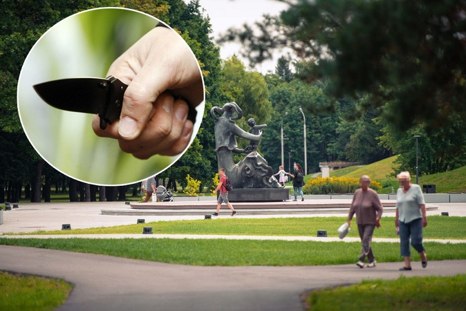 Kruvinas nusikaltimas Draugystės parke: vyras peiliu sužalojo 17-metį
