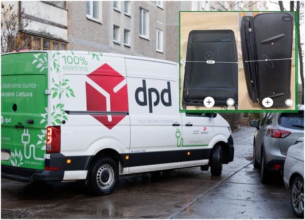 Dingo: per DPD iš Portugalijos į Lietuvą siųstas lagaminas buvo prarastas.