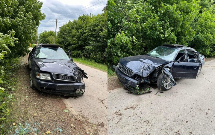 Beveik 4 prom. įpūtusio beteisio „Audi“ vairuotojo kelionė baigėsi šalikelėje