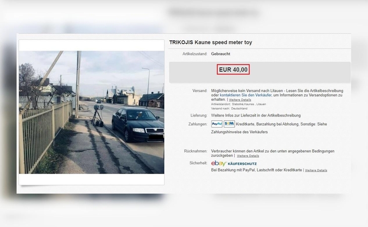 Vairuotojų baubais tapę trikojai – jau ir prekybos svetainėse