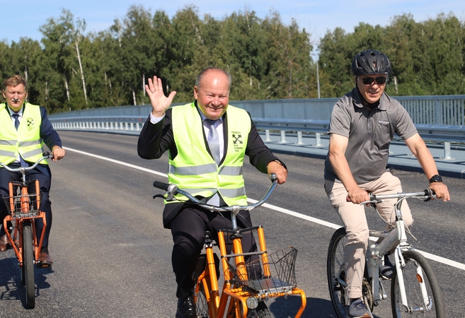 Ramučių viaduką pirmieji išbandė dviratininkai