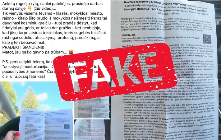 Panikos ir dezinformacijos skleidėjai pasitelkė lytiškumo mokymus: kliedesiais šiurpina tėvus