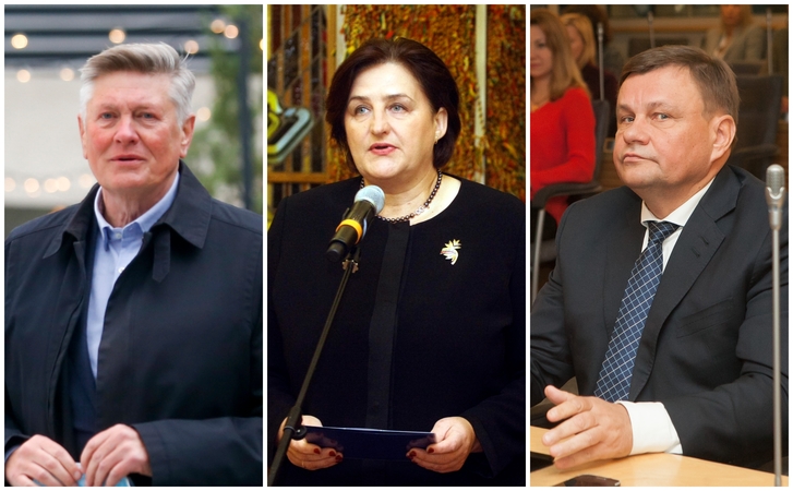 Artūras Paulaukas (iš kairės), Loreta Graužinienė, Vydas Gedvilas