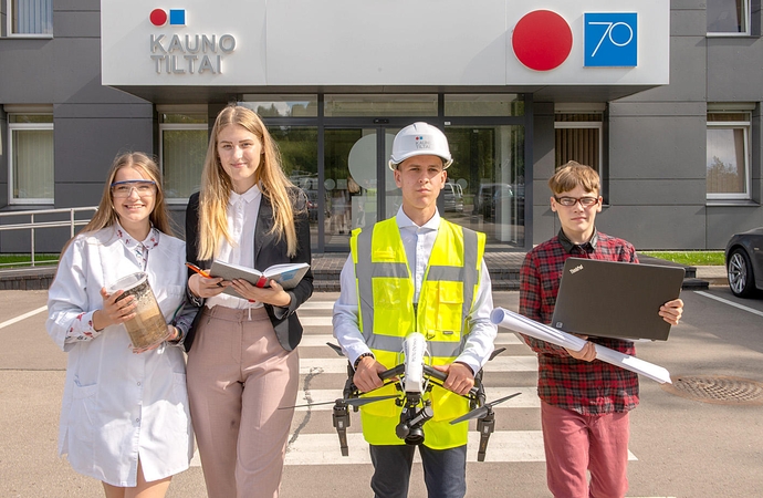 Kryptis: „Ateities inžinierių studijos“ tikslas – supažindinti mokinius su kelių industrija, suformuoti tikslų kelininko inžinieriaus įvaizdį.