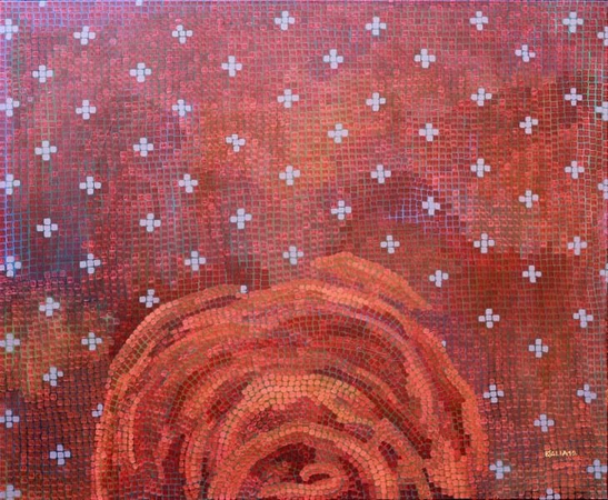 D. Kirkutienė. "Atspaudas", 100cm x 120cm, drobė, akrilas, 2010.