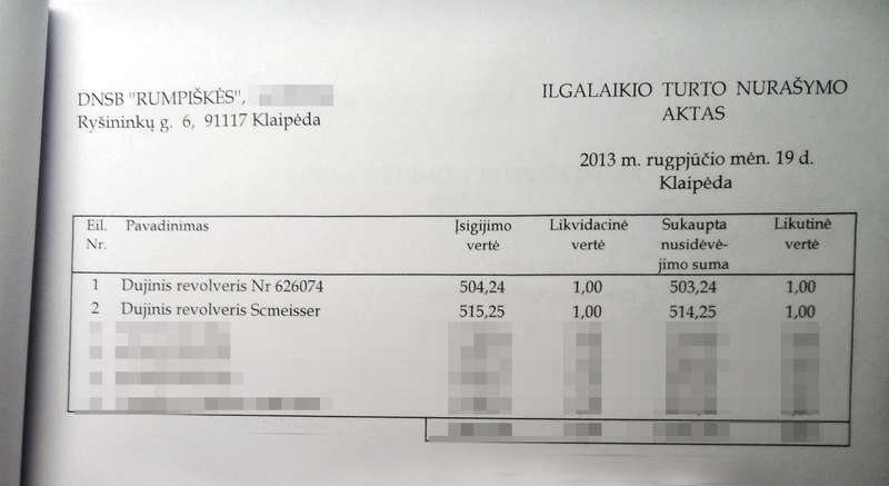 Klaipėdoje bendrijos pirmininkas už gyventojų pinigus pirko ginklus