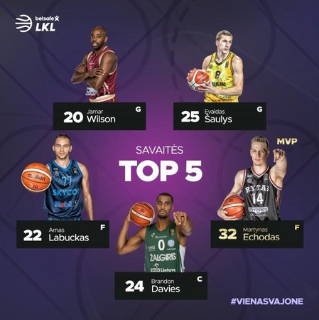 Sezono rungtynės M. Echodui garantavo savaitės MVP laurus