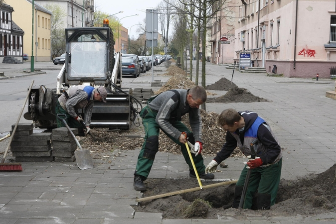 Uostamiestyje ruošiasi šaligatvių remontui