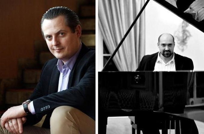 Kartu: bosas T.Girininkas ir pianistas J.Šervenikas parengė koncertinę programą.
