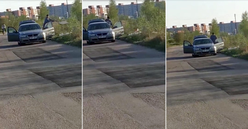 Po masinių talkų – akibrokštas: iš BMW bagažinės skriejo šiukšlės
