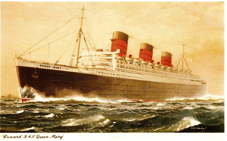 Praeitis: lainerio „Queen Mary“ reklaminė atvirutė.