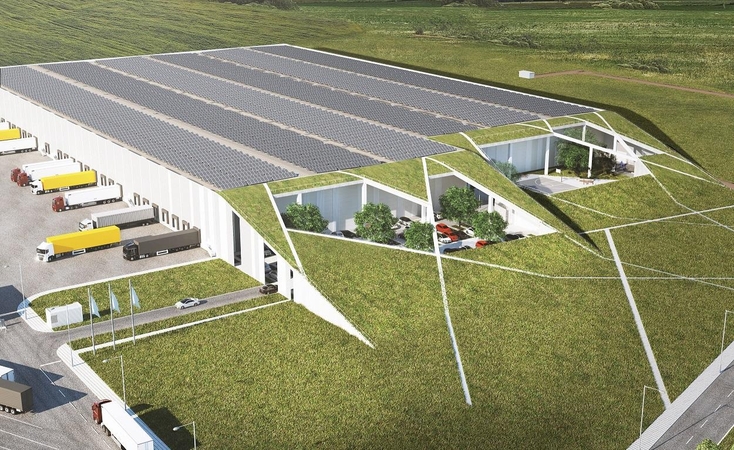 Aplinkai draugiškas SBA grupės logistikos centras stebins išskirtine architektūra