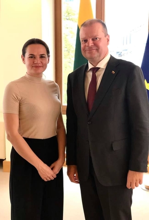 Sviatlana Cichanouskaja ir Saulius Skvernelis