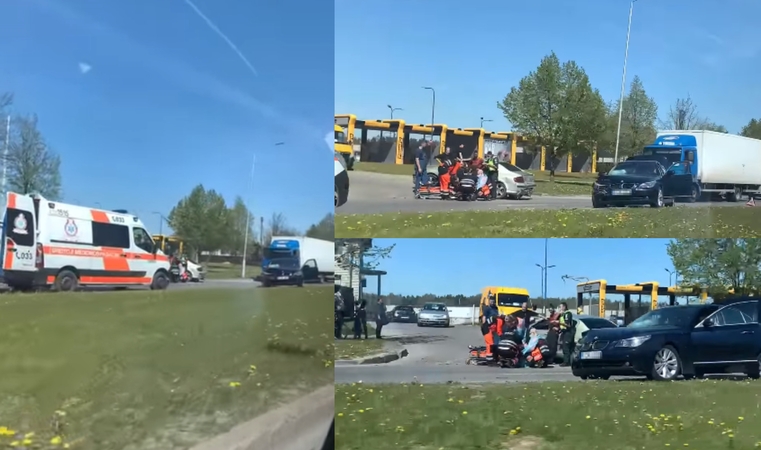 Avarija Šiaurės prospekte: medikų pagalbos prireikė vienam žmogui