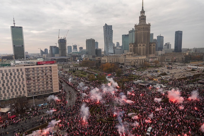 Lenkai patriotiniais renginiais mini Nepriklausomybės dieną