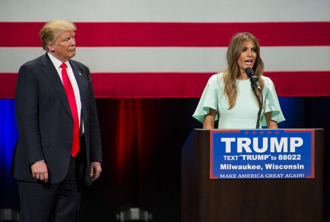 D. Trumpo žmona vadina jį puikiu lyderiu