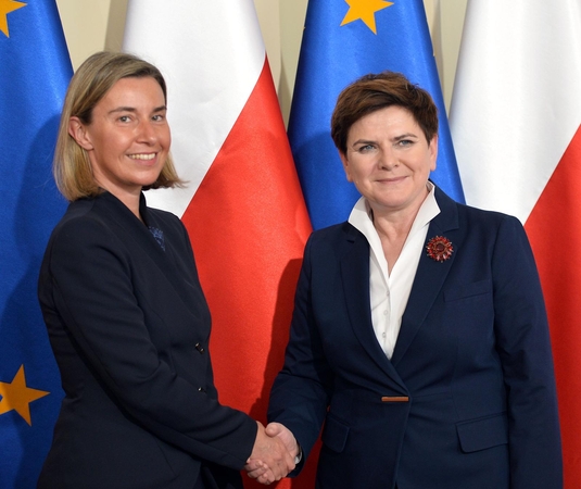 Federica Mogherini ir Beata Szydlo