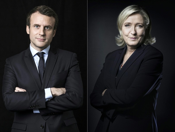 Emmanuelis Macronas ir Marine Le Pen