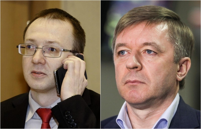 Tomas Janeliūnas (kairėje) ir Ramūnas Karbauskis