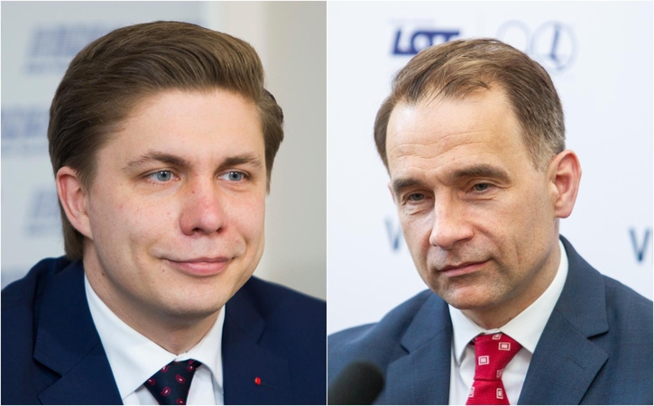 Mindaugas Sinkevičius (kairėje) ir Rokas Masiulis