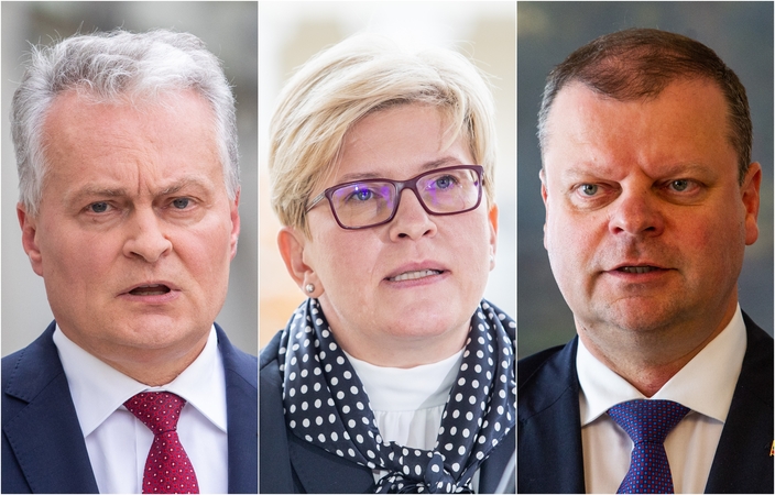 Gitanas Nausėda, Ingrida Šimonytė ir Saulius Skvernelis