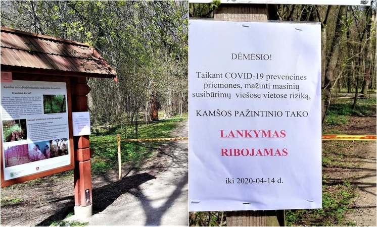 Žmonės piktinasi: Velykų savaitgalį negalima patekti į parkus ir pažintinius takus