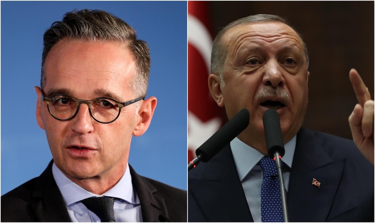 Heiko Maasas (kairėje) ir Recepas Tayyipas Erdoganas
