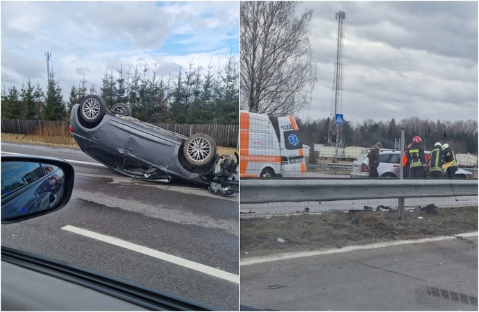 Didelė avarija ties Išorais: prireikė medikų pagalbos