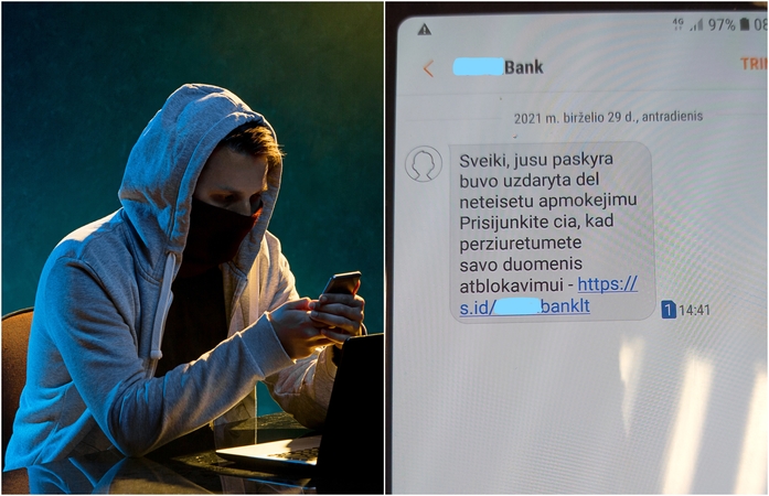 Apgaulė: policija ne kartą yra perspėjusi gyventojus nespausti apgaulingų nuorodų, akcentuojama ir tai, kad banko atstovai žmonėms neskambinėja.