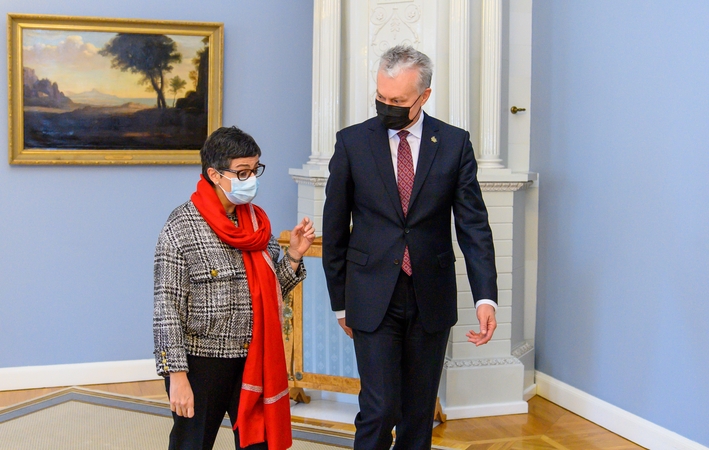Arancha Gonzalez Laya ir Gitanas Nausėda