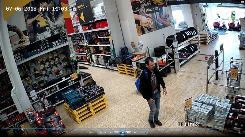 Vilniaus policija ieško vagyste parduotuvėje įtariamo vyro