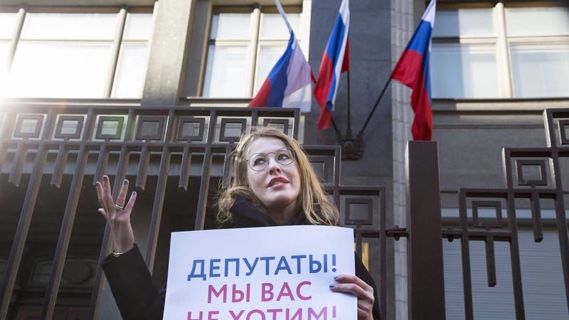Moters dieną K. Sobčiak surengė protestą prie Dūmos