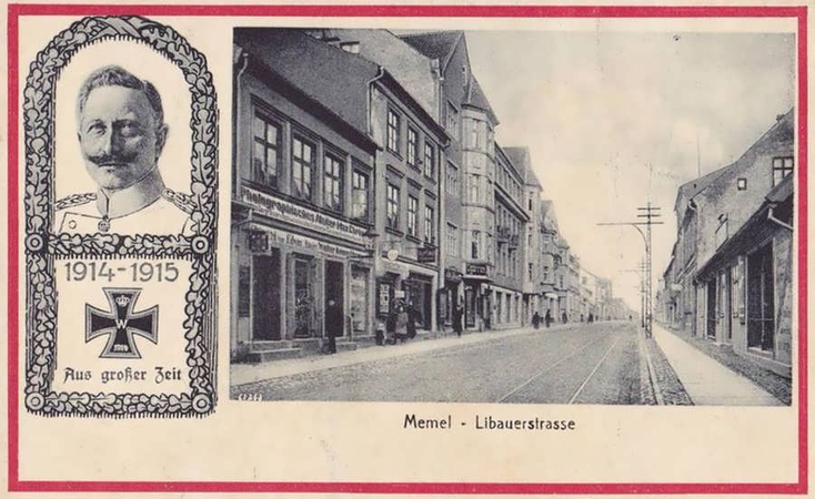 Istorija: viena iš Klaipėdos gatvių Pirmojo pasaulinio karo metais ir mieste buvęs leidėjas Josephas Cohnas Buchhandlungas.