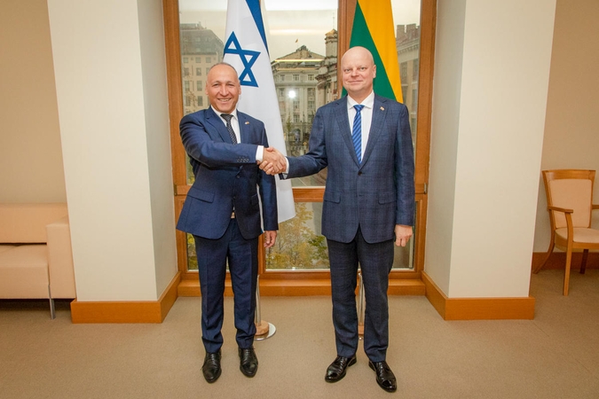 Yossefas Levy ir Saulius Skvernelis