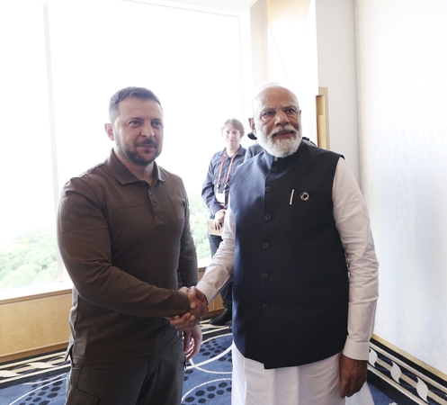  Volodymyras Zelenskis ir Narendra Modi