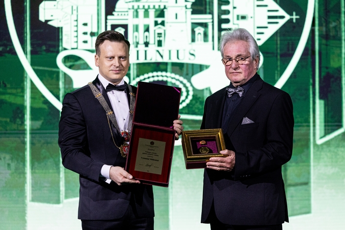 Vilniaus miesto garbės piliečio vardo suteikimo ceremonija profesoriui Vytautui Miškiniui
