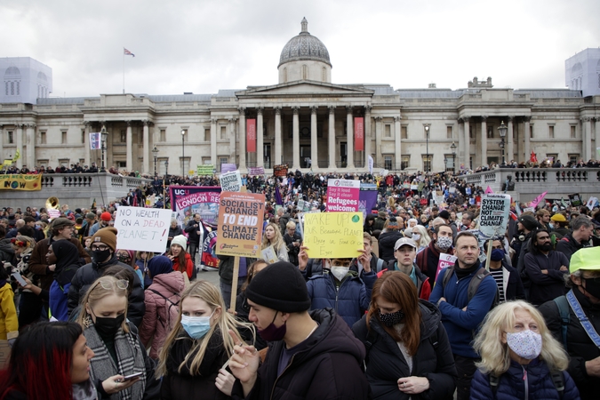 Glazge vyksta nauji dideli klimato aktyvistų protestai 