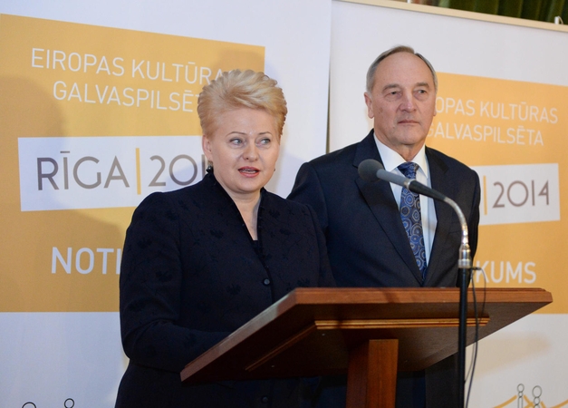 Prezidentė pasveikino Rygą, tapus Europos kultūros sostine
