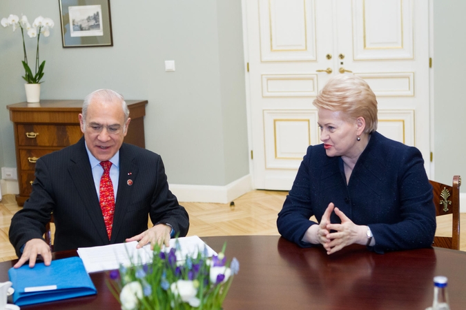 Angelas Gurria ir Dalia Grybauskaitė