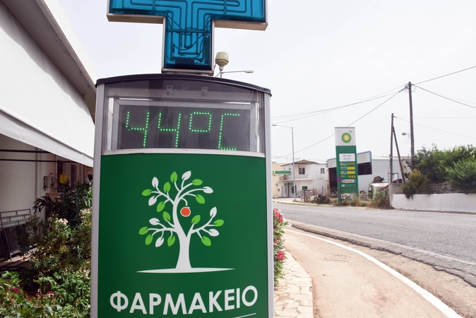 Graikijoje užfiksuota karščiausia diena šiais metais