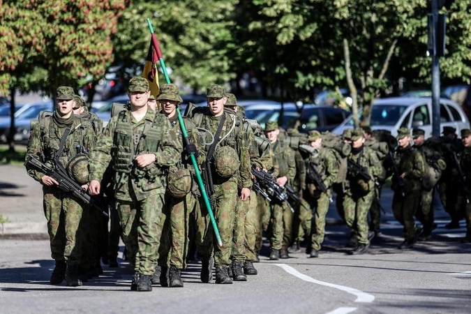 Paskutinis kariūnų išbandymas – trisdešimties kilometrų žygis